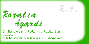 rozalia agardi business card